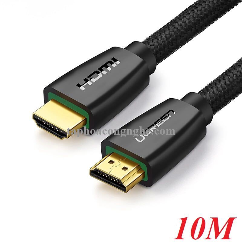 Ugreen 40414 10M màu Đen Cáp tín hiệu HDMI chuẩn 2.0 hỗ trợ phân giải 4K HD118 30040414